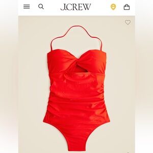 Vibrant Red Kids One Piece Swimsuit